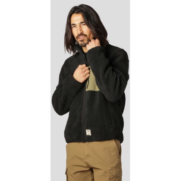 Fat Moose Fleece Jacke Hugh gr.XL (schwarz/oliv)