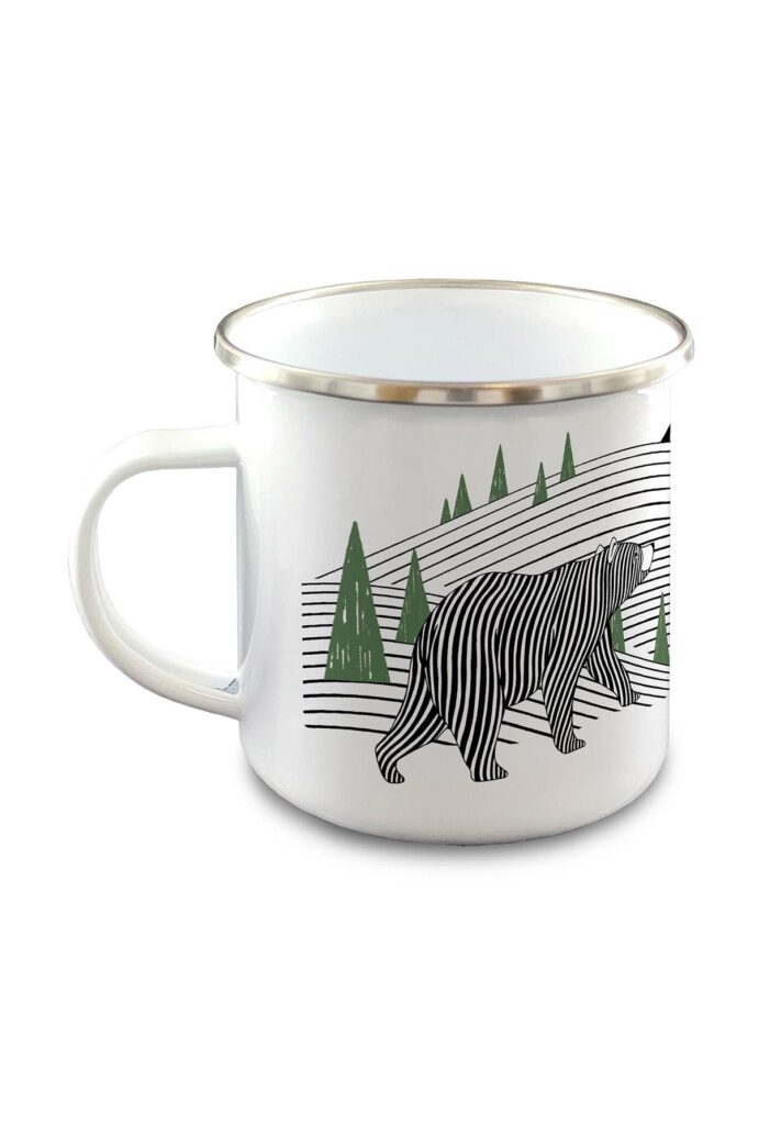 Greenbomb Emaille Bearland Tasse 250ml (weiß)