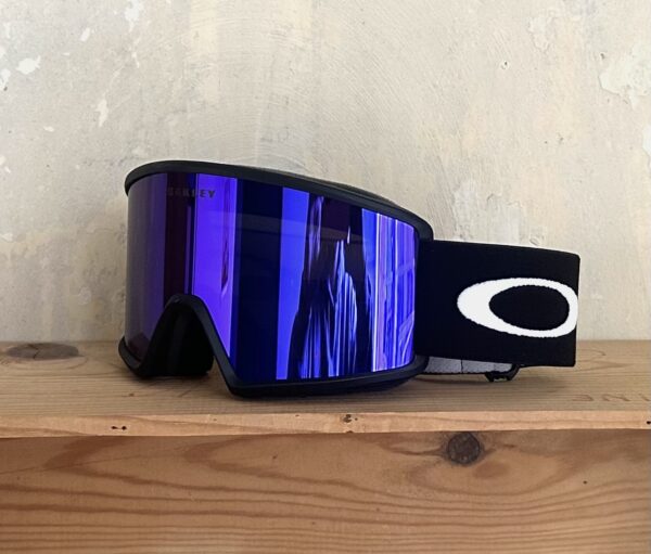 Zubehör für Mountainbikes, moderne Skibrille mit blauer Tönung, geeignet für Wintersport, mit atmungsaktivem Kopfband und UV-Schutz, optimaler Schutz bei Skifahren und Snowboarden, trendiges Design.